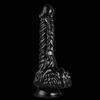 23 cm Schwarze Textur Dragon Dildo