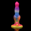 22 cm Regenbogen Leuchten in der Nacht Dog Dildo