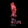 21 cm Silikon Roter Hunde Knot Dildo