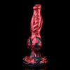21 cm Roter Starker Saugnapf Knotdildo